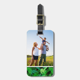 Étiquette À Bagage Feuille fait sur commande de photo de palmiers