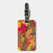 Étiquette À Bagage Feuilles d'automne colorées (Devant Vertical)