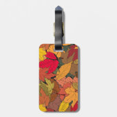 Étiquette À Bagage Feuilles d'automne colorées (Dos Vertical)