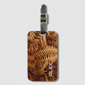 Étiquette À Bagage Feuilles de fougères séchées - Texture botanique n (Devant Vertical)