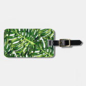 Étiquette À Bagage Feuilles de Monstera Tropical (Devant horizontal)
