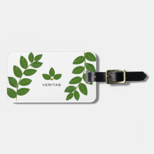 Étiquette À Bagage Feuilles de plante verte élégantes