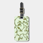 Étiquette À Bagage Feuilles d'olive défilantes (Devant Vertical)