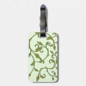 Étiquette À Bagage Feuilles d'olive défilantes (Dos Vertical)