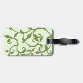 Étiquette À Bagage Feuilles d'olive défilantes (Dos horizontal)