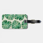 Étiquette À Bagage Feuilles Monstera (Dos horizontal)
