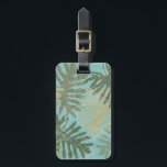 Étiquette À Bagage Feuilles tropicaux défraîchis<br><div class="desc">"Faded Tropical Feuilles I" de Jade Reynolds. Il présente une collection de feuilles tropicaux dans un style défraîchi.</div>
