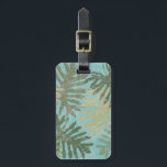 Étiquette À Bagage Feuilles tropicaux défraîchis<br><div class="desc">"Faded Tropical Feuilles I" de Jade Reynolds. Il présente une collection de feuilles tropicaux dans un style défraîchi.</div>