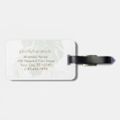 Étiquette À Bagage Feuilles tropicaux modernes personnalisés (Dos horizontal)