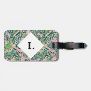 Étiquette À Bagage Feuilles tropicaux personnalisés Marque de bagage