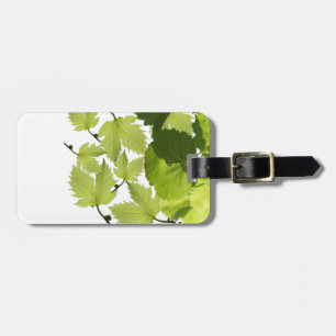 Étiquette À Bagage Feuilles verts de vigne