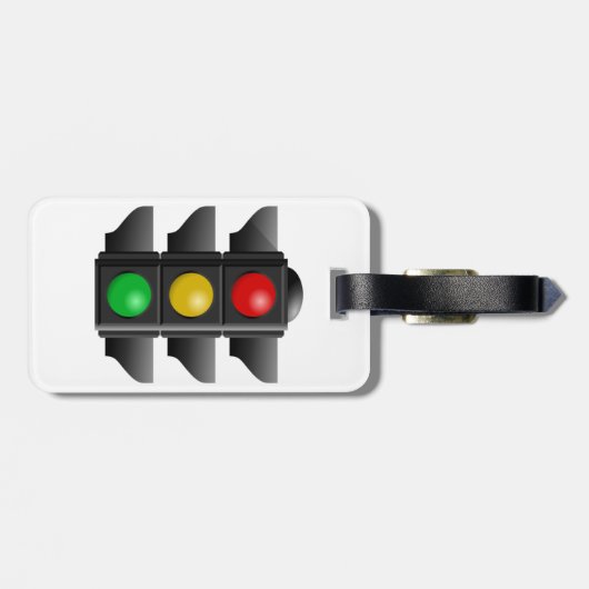 Étiquette À Bagage Feux de circulation Signal rouge jaune vert (Dos horizontal)