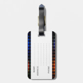 Étiquette À Bagage Feux lumineux colorés (Dos Vertical)