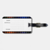 Étiquette À Bagage Feux lumineux colorés (Dos horizontal)