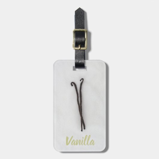 Étiquette À Bagage Fève de vanille avec sucre (Devant Vertical)