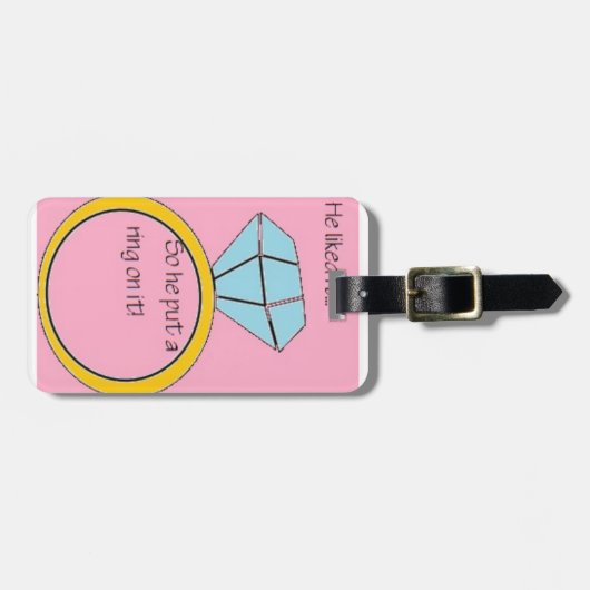 Étiquette À Bagage fiançailles (Devant horizontal)