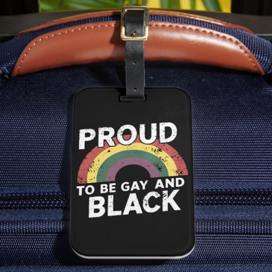 Étiquette À Bagage Fier D'Être Gay Et Black Pride Mois 2025 (Insitu Rectoal 2)