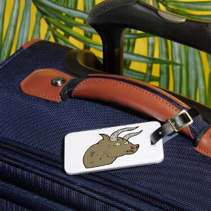 Étiquette À Bagage Fierce Angry Bull Head Rustic Wild Animal