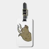 Étiquette À Bagage Fierce Angry Bull Head Rustic Wild Animal (Devant Vertical)