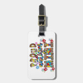 Étiquette À Bagage 🧩 Fière autisme Mimi (Devant Vertical)