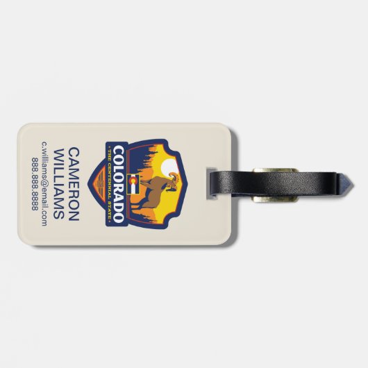 Étiquette À Bagage Fierté de l'État | Colorado (Dos horizontal)