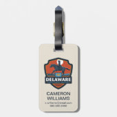 Étiquette À Bagage Fierté de l'État | Delaware (Dos Vertical)