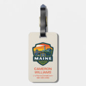 Étiquette À Bagage Fierté de l'État | Maine (Dos Vertical)