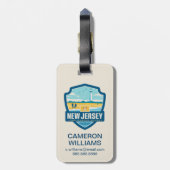 Étiquette À Bagage Fierté de l'État | New Jersey (Dos Vertical)