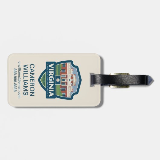 Étiquette À Bagage Fierté de l'État | Virginie (Dos horizontal)