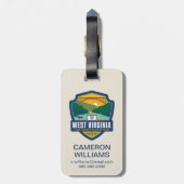 Étiquette À Bagage Fierté de l'État | Virginie occidentale (Dos Vertical)