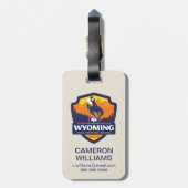 Étiquette À Bagage Fierté de l'État | Wyoming (Dos Vertical)