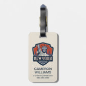 Étiquette À Bagage Fierté | New York d'état (Dos Vertical)
