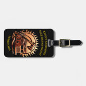 Étiquette À Bagage Fiery Valor Intricablement Héroïque Conception De (Devant horizontal)