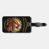 Étiquette À Bagage Fiery Valor Intricablement Héroïque Conception De (Dos horizontal)