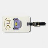 Étiquette À Bagage Figarations Monogram Lilac Figaro Voiture Balise B (Devant horizontal)