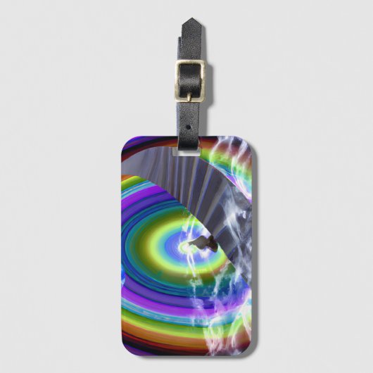 Étiquette À Bagage Figure de mystère au Stargate interdimensionnel (Devant Vertical)