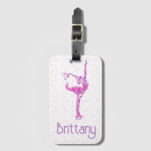 Étiquette À Bagage Figure Patinage nom personnalisé Bagage balise (Devant Vertical)