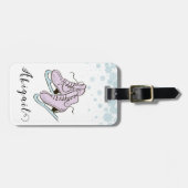 Étiquette À Bagage Figure Patinage patinage sur glace patinage nom pe (Devant horizontal)