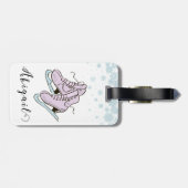 Étiquette À Bagage Figure Patinage patinage sur glace patinage nom pe (Dos horizontal)