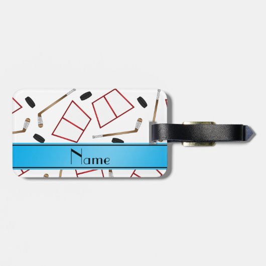 Étiquette À Bagage Filets blancs nommés faits sur commande de galets (Dos horizontal)