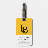 Étiquette À Bagage Filigrane de Long Beach State (Dos Vertical)