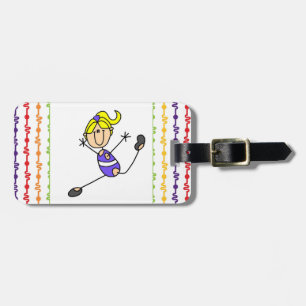 Étiquette À Bagage Fille Blonde Gymnaste