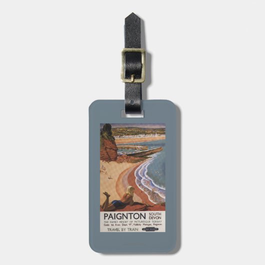 Étiquette À Bagage Fille britannique de chemins de fer regardant (Devant Vertical)