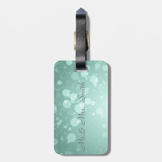 Étiquette À Bagage Fille Cool branchée, Bokeh, Lèvres, Embrasse-moi (Dos Vertical)