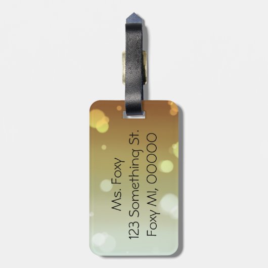 Étiquette À Bagage Fille d'Anime à Fox Cosplay (Dos Vertical)