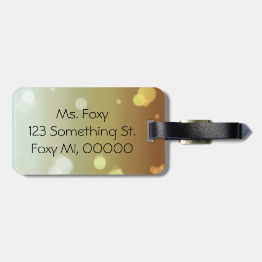 Étiquette À Bagage Fille d'Anime à Fox Cosplay (Dos horizontal)