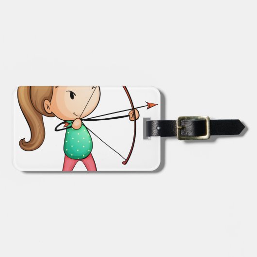 Étiquette À Bagage fille d'archer (Devant horizontal)