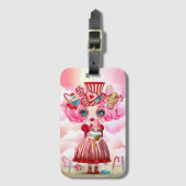 Étiquette À Bagage Fille de Bonbon (Devant Vertical)