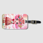 Étiquette À Bagage Fille de bonbons (Devant Horizontal)