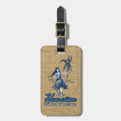 Étiquette À Bagage Fille de danse polynésienne d'île hawaïenne de (Devant Vertical)